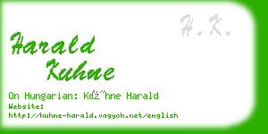 harald kuhne business card